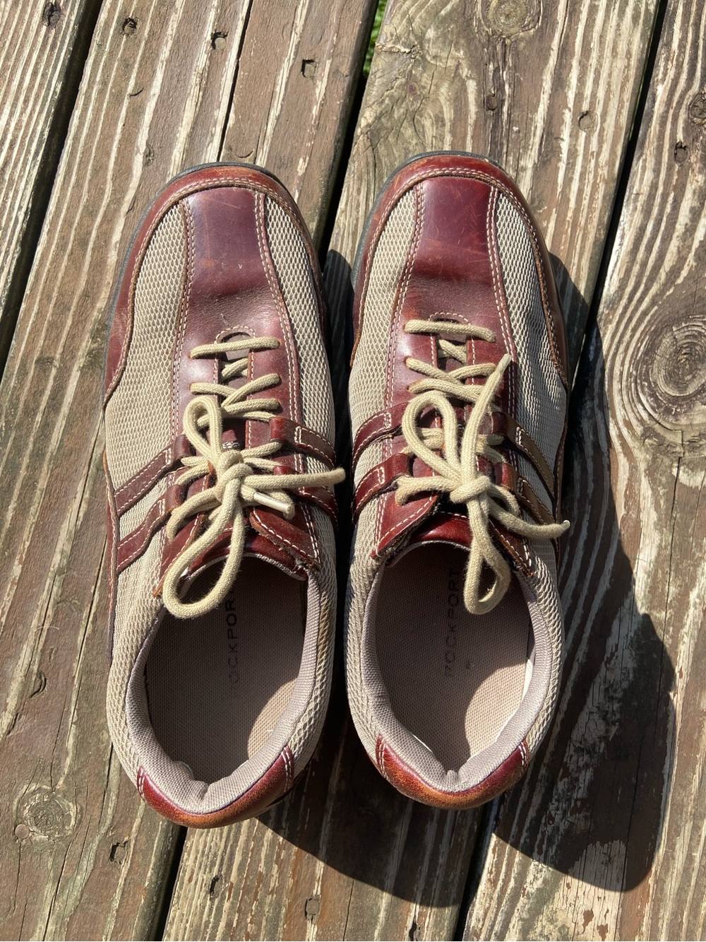 Vintage leather stripe sneakers